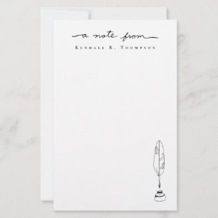 Papeterie Ensemble de lettres minimaliste plume de quill Une
