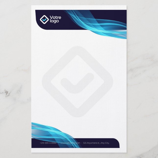 Papeterie Entête de lettre simple (Devant)