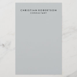 Papeterie Entreprise de consultant gris simple tendance
