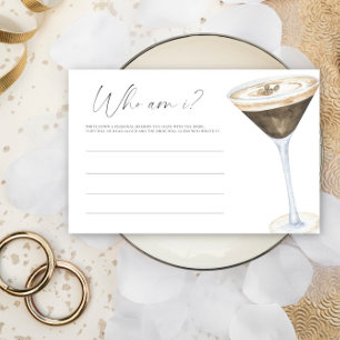 Papeterie Espresso Martini douche nuptiale Qui suis-je jeu