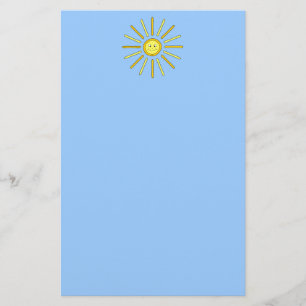 Papeterie Été heureux Sun. Jaune et bleu