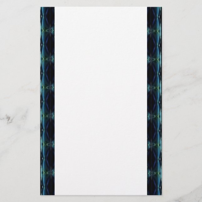 Papeterie Etoiles arc-en-ciel bleu vert, Motif Artdeco (Devant)