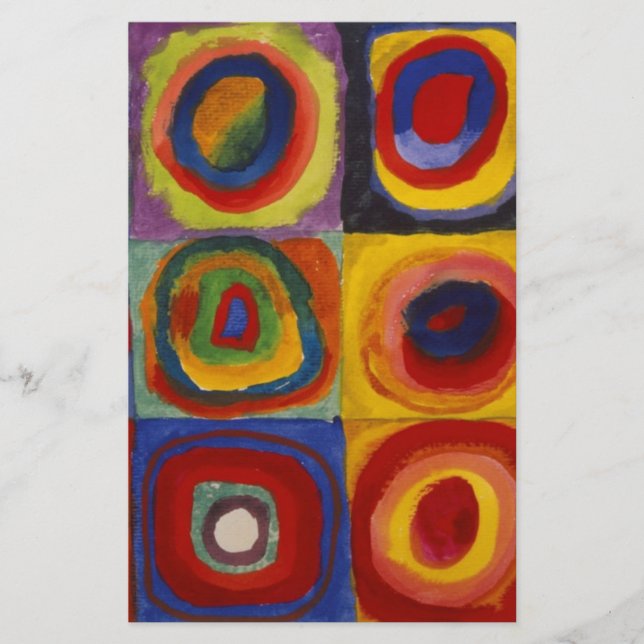 Papeterie Étude des couleurs des cercles Carré (Devant)