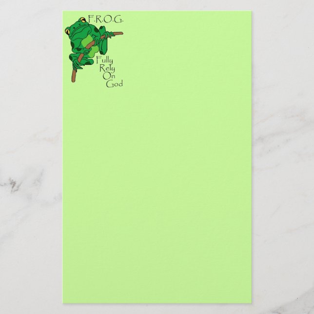 Papeterie F.R.O.G. Comptez entièrement sur Dieu #1 (Devant)