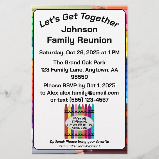 Papeterie Family Reunion Stationery Paper (Devant)