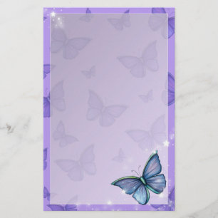 Papeterie Fantaisie d'art papillon bleu pervenche