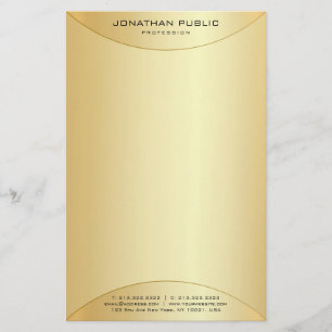 Papeterie Faux Gold Elegant Moderne Modèle personnalisé