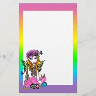 Papeterie féerique d'art d'arc-en-ciel