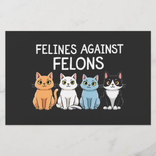 Papeterie Felines contre les criminels Trump Harris Election