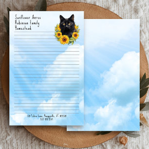 Papeterie Ferme Chat Sunflowers Business Linked