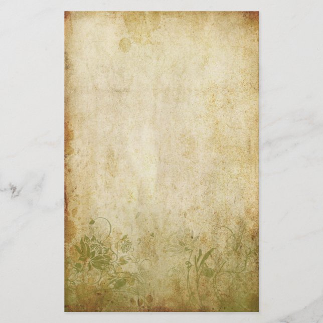 Papeterie Feuillage vintage - vert (Devant)