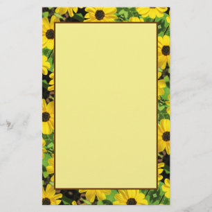 Papeterie Feuille stationnaire Susan Floral Black Eyed