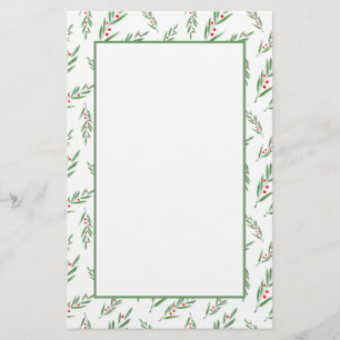 Papeterie Feuilles d'aquarelle et baies