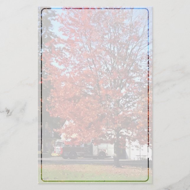 Papeterie Fire Engine by Fire Station à Autumn (Devant)