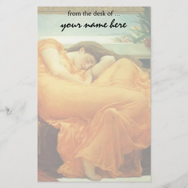 Papeterie Flaming June par Lord Frederic Leighton (Devant)