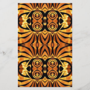 Papeterie flammes orange totem autochtone pôle tribal motif