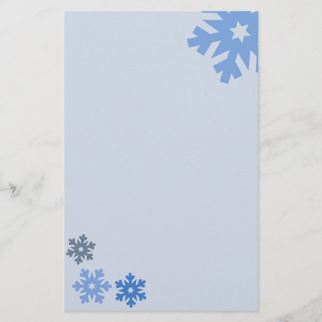 Papeterie Flèches de neige bleues sur Arrière - plan rose (Devant)
