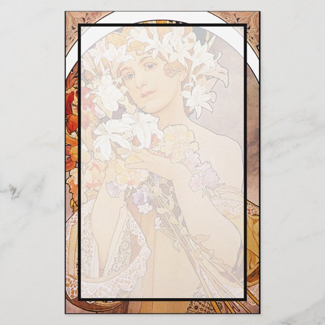 Papeterie Fleur Alphonse Mucha (Devant)