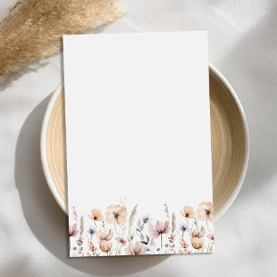 Papeterie Fleur de Boho aquarelle sauvage