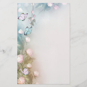 Papeterie Fleurs et papillons