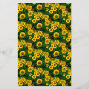 Papeterie fleurs jaunes
