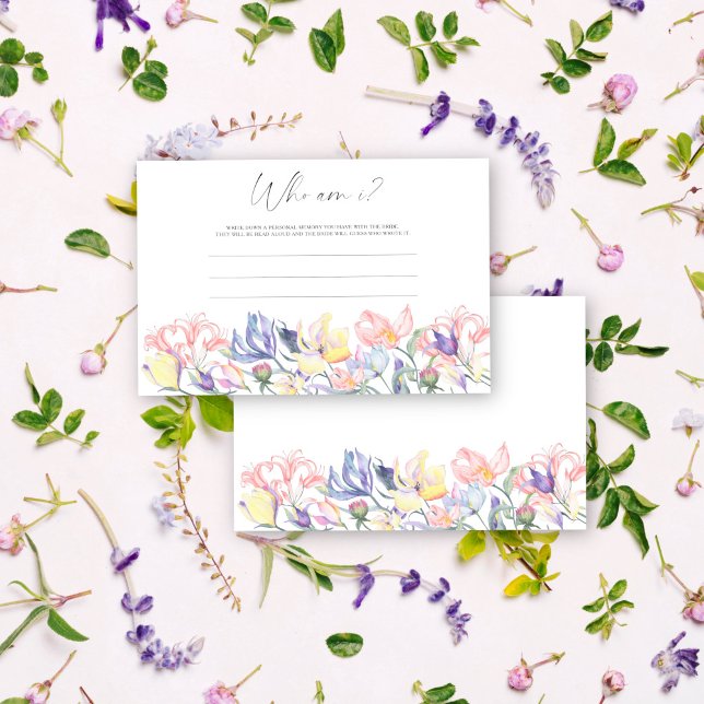 Papeterie Fleurs - Qui suis-je jeu de douche nuptiale (Créateur téléchargé)