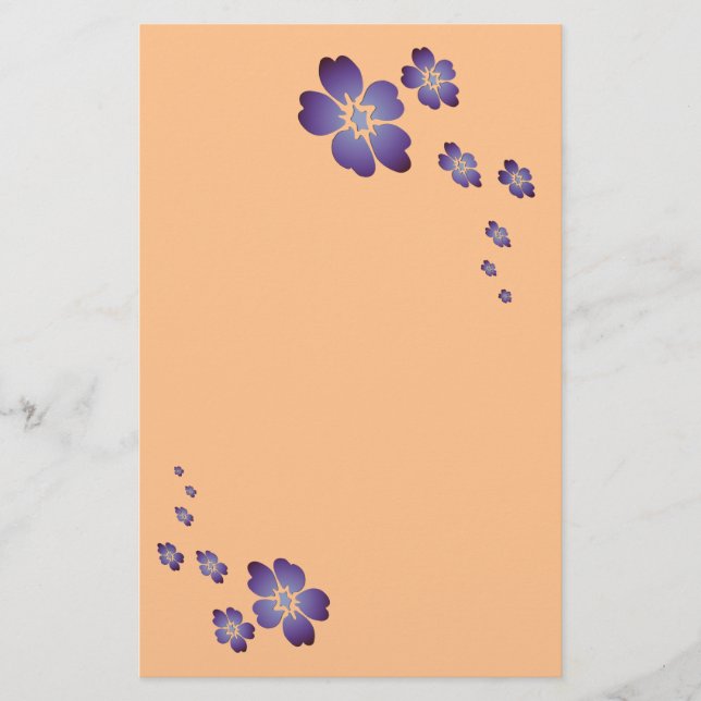 Papeterie Fleurs violettes (Devant)