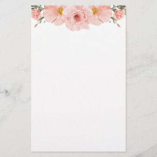 Papeterie Floral rose