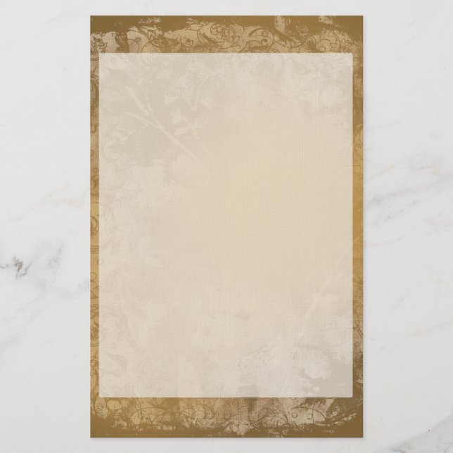 Papeterie florale Brown Grunge (Devant)