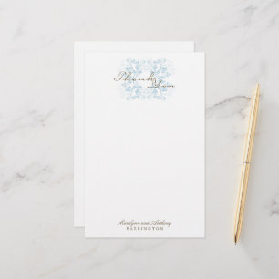 Papeterie florale de Merci de mariage de Flourish