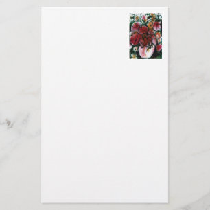Papeterie florale "Vase rose"