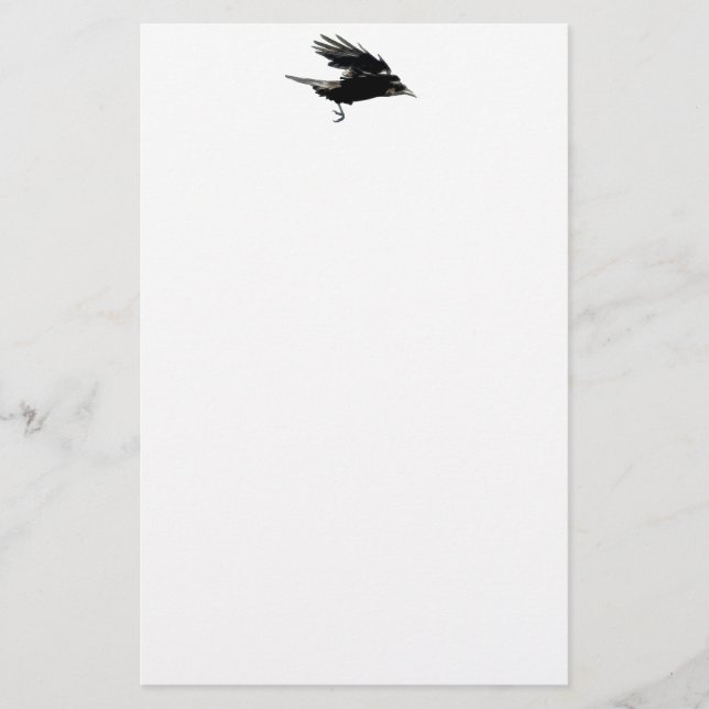 Papeterie Flying Black Crow Wildlife Art (Devant)