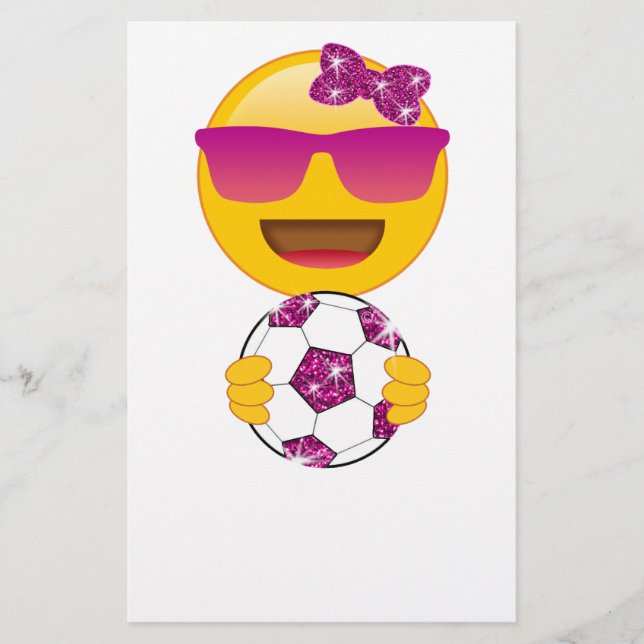 Papeterie Footballeur Emoji pour des filles (Devant)