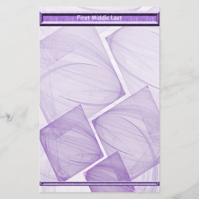 Papeterie Formes géométriques violettes Abstraites personnal (Devant)