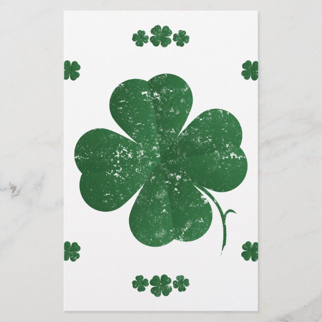 Papeterie Four Leaf Clovers - style vintage (Devant)