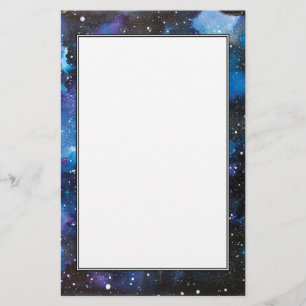Papeterie Galaxie d'aquarelle d'art de l'espace