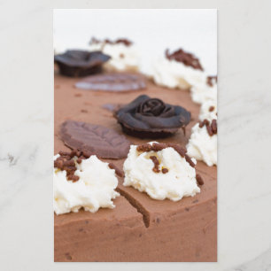 Papeterie Gâteau à la crème au chocolat avec dentelle de gât