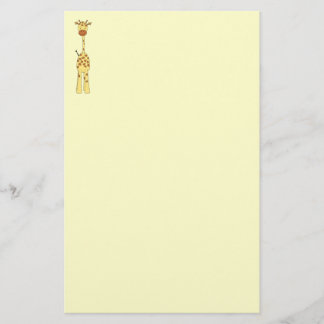 Papeterie Girafe mignonne grande. Animal de bande dessinée