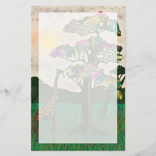 Papeterie Girafe sur les avions d'Afrique (Devant)