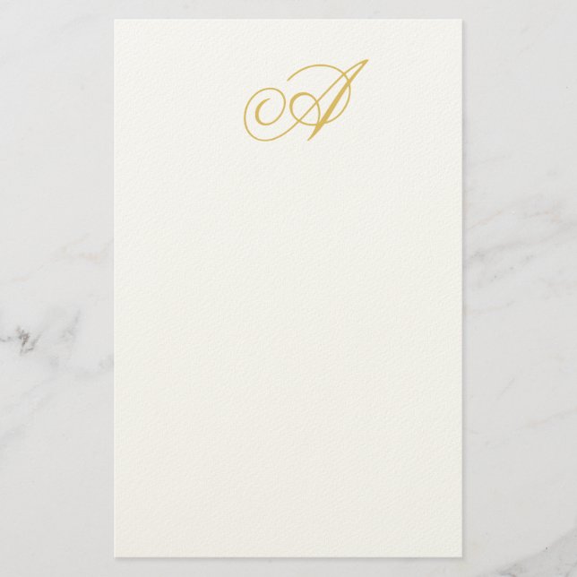 Papeterie Gold Color Monogram Professional Classical Initial (Devant)