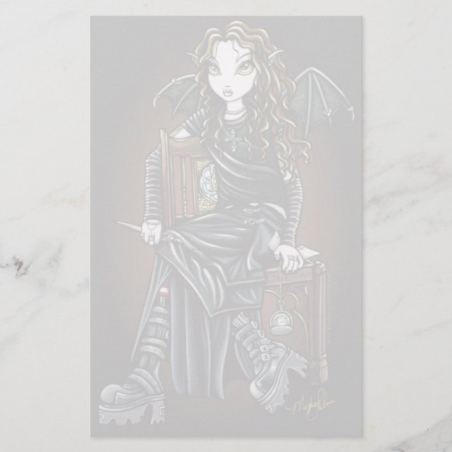 Papeterie gothique de fée de fille d'école "de (Devant)