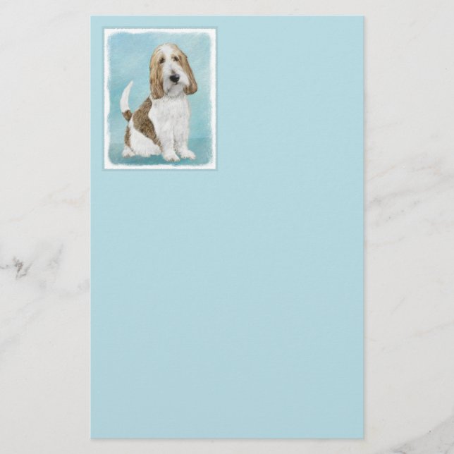 Papeterie Grand Basset Griffon Vendeen - Art Chien original (Devant)