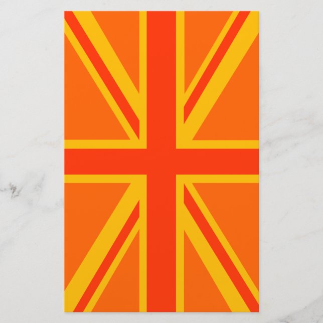 Papeterie Gras orange Union Jack Britanniques Drapeau Swag (Devant)