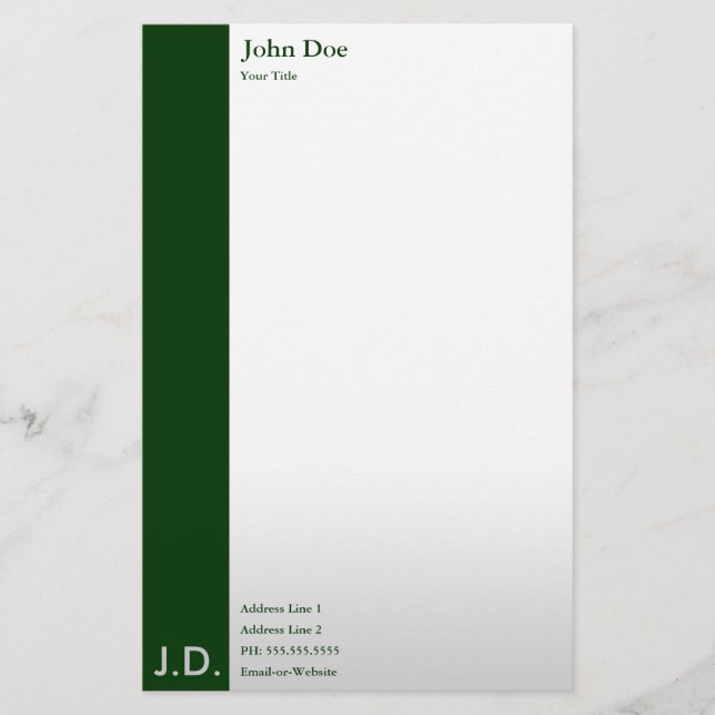 Papeterie greens professionnels (Devant)