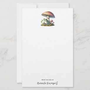 Papeterie Grenouille sous un champignon Mignon Nature