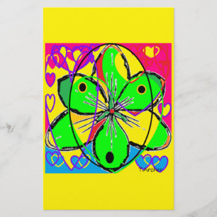 Papeterie Grosse fleur signé art original design très jolie
