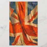 Grunge Union Jack British Flag Waving Scrapbook