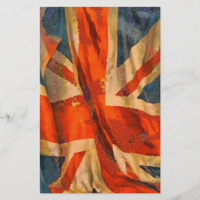 Papeterie Grunge Union Jack British Flag Waving Scrapbook (Devant)