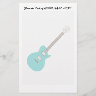 Papeterie guitare électrique turquoise.png