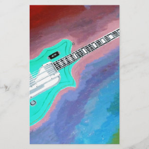 Papeterie Guitare verte